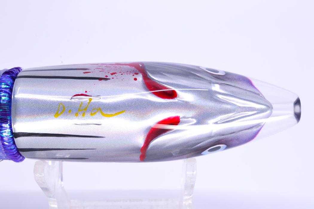 JB Signature Lures Bleeding Purple Skipjack Medium Barrel Bomb 9" 5.5oz Strobez