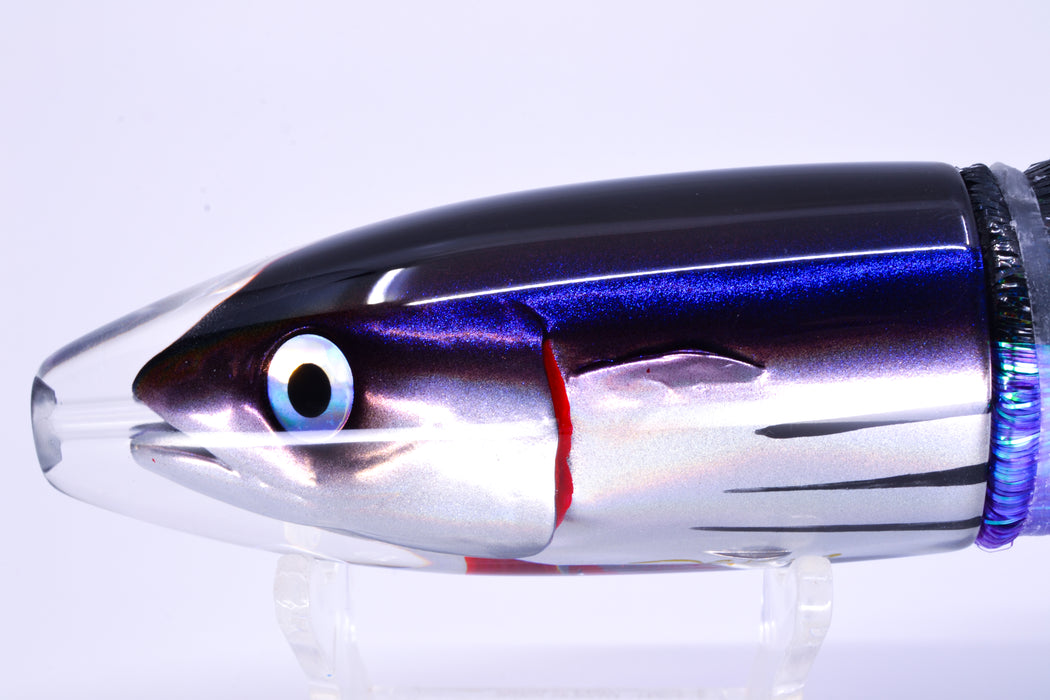 JB Signature Lures Bleeding Purple Skipjack Medium Barrel Bomb 9" 5.5oz Strobez