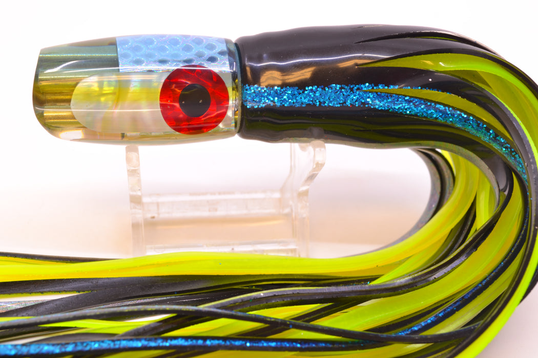 Coggin Lures MOP Blue-Yellow Back 4-Hole Hualalai Tado Scoop 7" 3oz Skirted Yellowfin