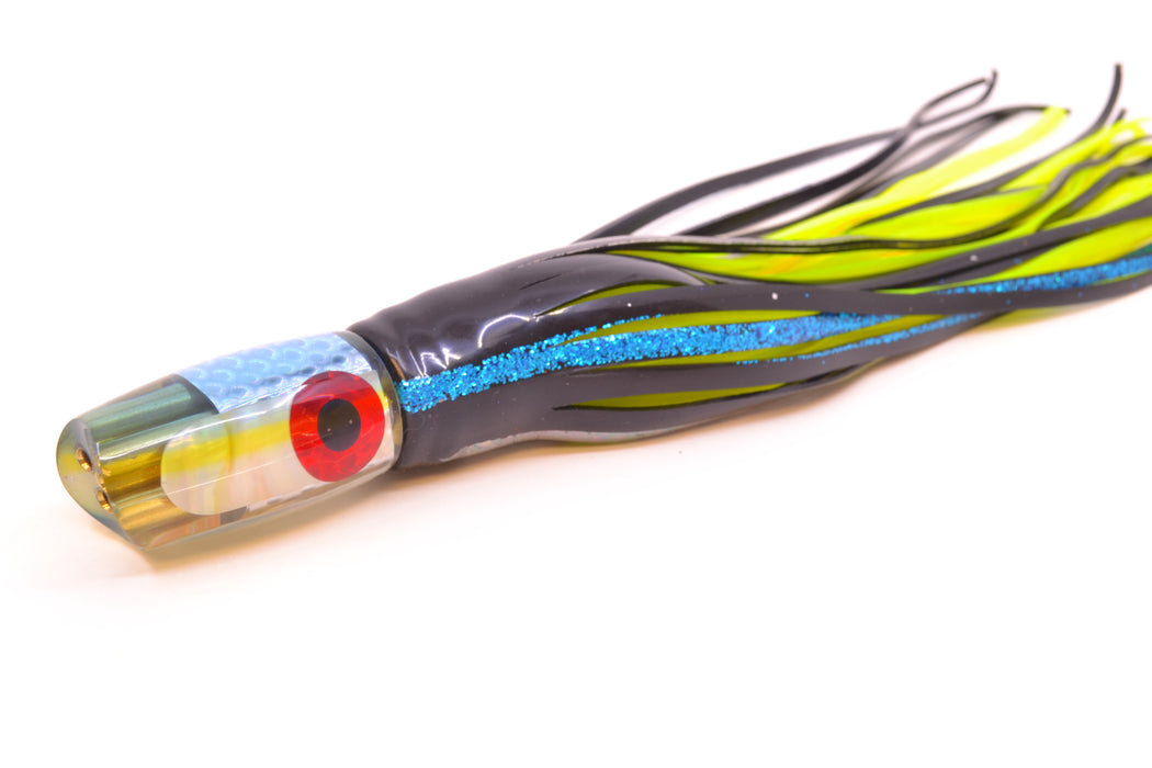 Coggin Lures MOP Blue-Yellow Back 4-Hole Hualalai Tado Scoop 7" 3oz Skirted Yellowfin