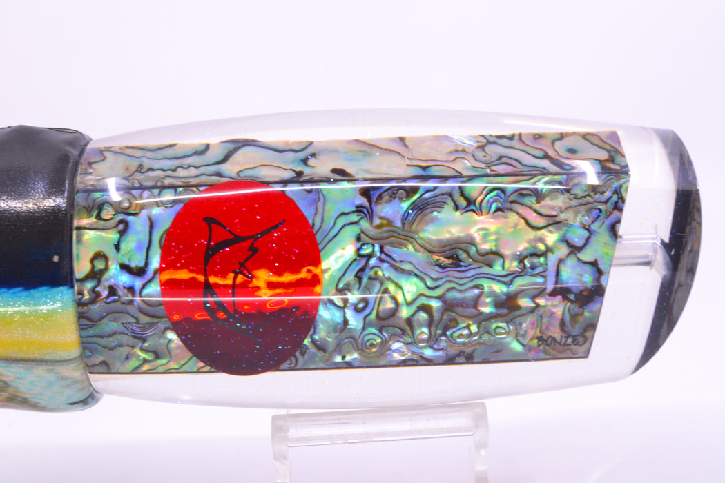 Bonze Lures Paua Shell Red Eyes Bankwalker Teaser 16" 22oz FT Vinyl Yellowfin Tuna