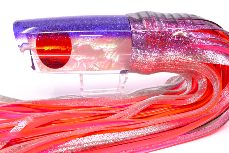 TANTRUM Lures White MOP Purple Back XXL Kaboom 16" 17oz Skirted Purple Aurora