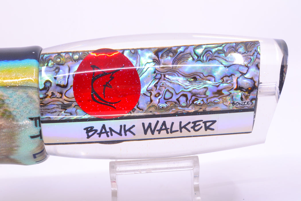 Bonze Lures Paua Shell Red Eyes Bankwalker Teaser 16" 22oz FT Vinyl Yellowfin Tuna