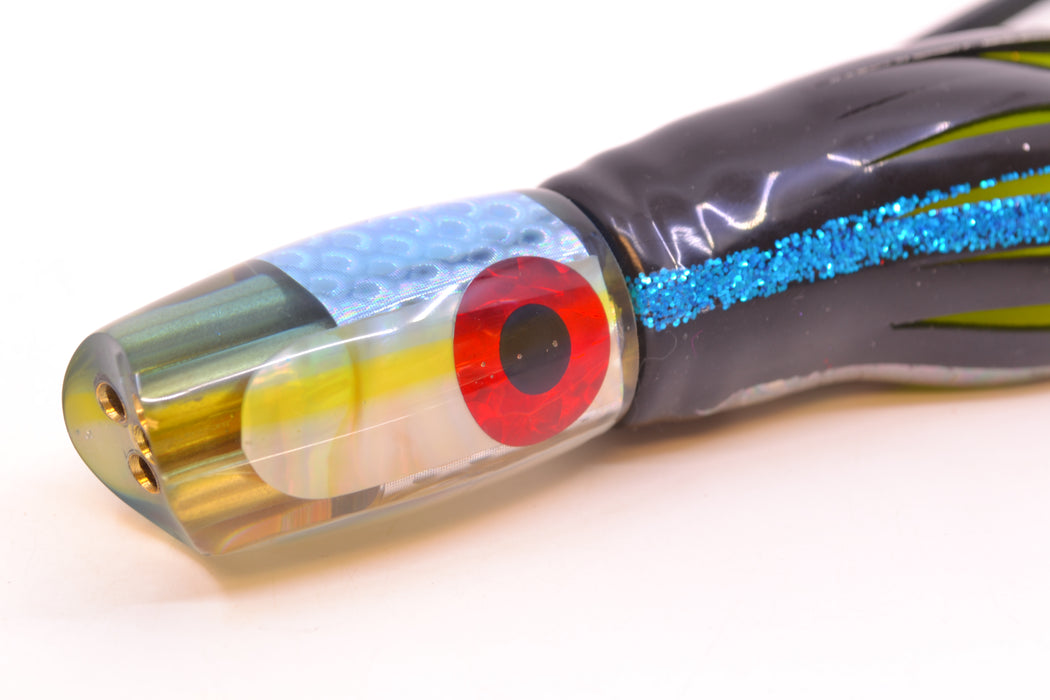 Coggin Lures MOP Blue-Yellow Back 4-Hole Hualalai Tado Scoop 7" 3oz Skirted Yellowfin