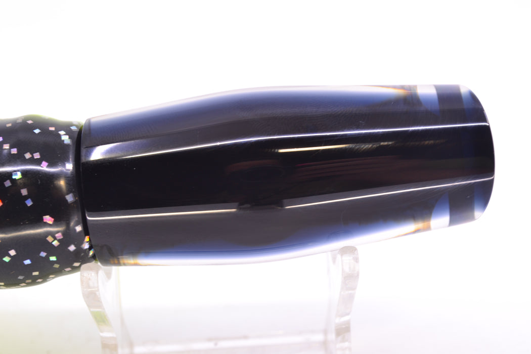 Moyes Lures S&P Black Back Taxi Eyes Small Dark-N-Stormy 9" 4.5oz Skirted Magic Johnson