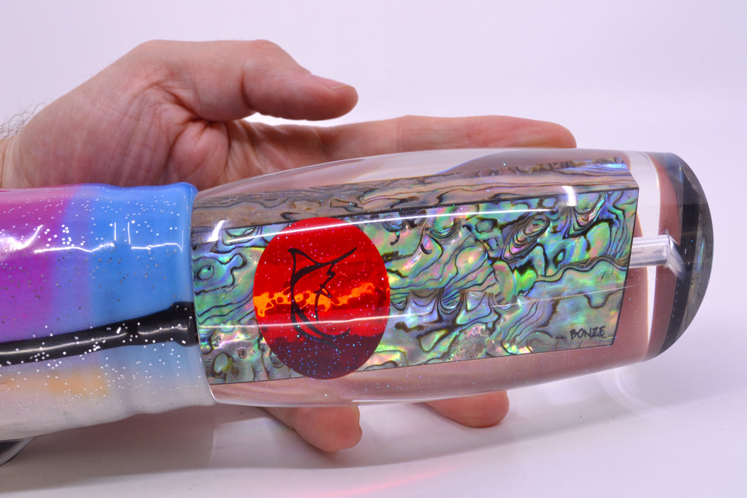 Bonze Lures Paua Shell Red Eyes Bankwalker Teaser 16" 26oz Skirted Gay Bob