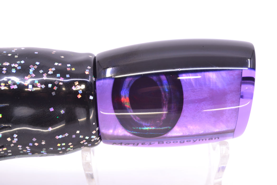 Moyes Lures Purple MOP Black Back Taxi Eyes Boogeyman 12" 7oz Skirted Black Aurora