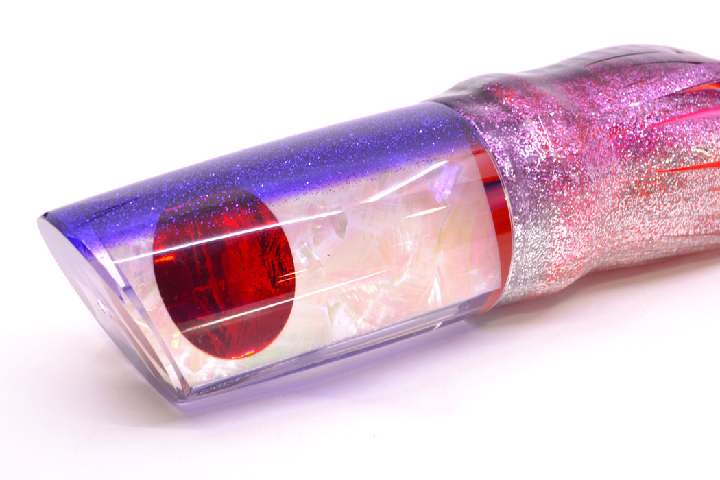 TANTRUM Lures White MOP Purple Back XXL Kaboom 16" 17oz Skirted Purple Aurora GZE