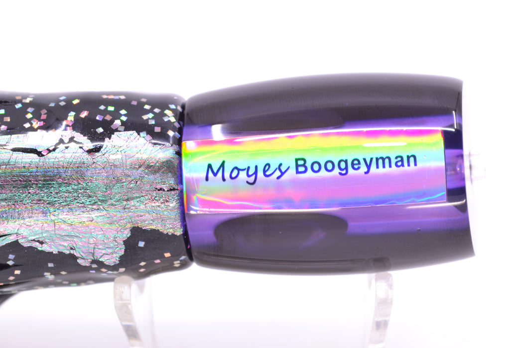 Moyes Lures Purple MOP Black Back Taxi Eyes Boogeyman 12" 7oz Skirted Black Aurora