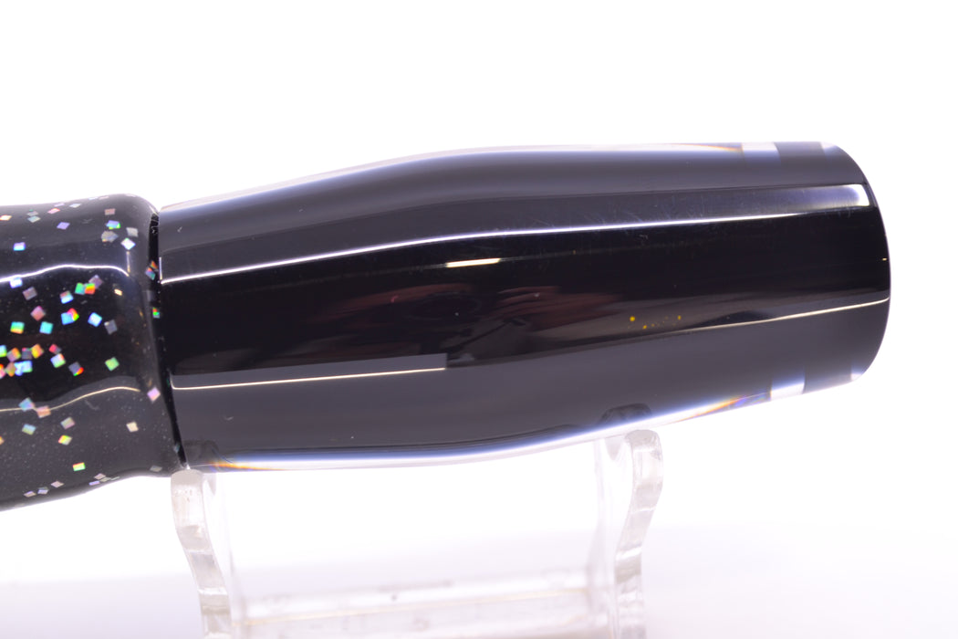 Moyes Lures Green-Blue Oil Slick Black Back Small Dark-N-Stormy 9" 4.5oz Skirted Black