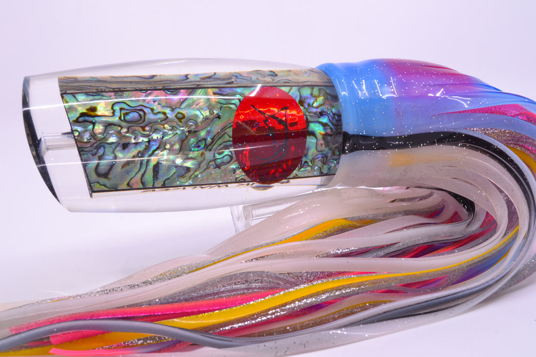 Bonze Lures Paua Shell Red Eyes Bankwalker Teaser 16" 26oz Skirted Gay Bob