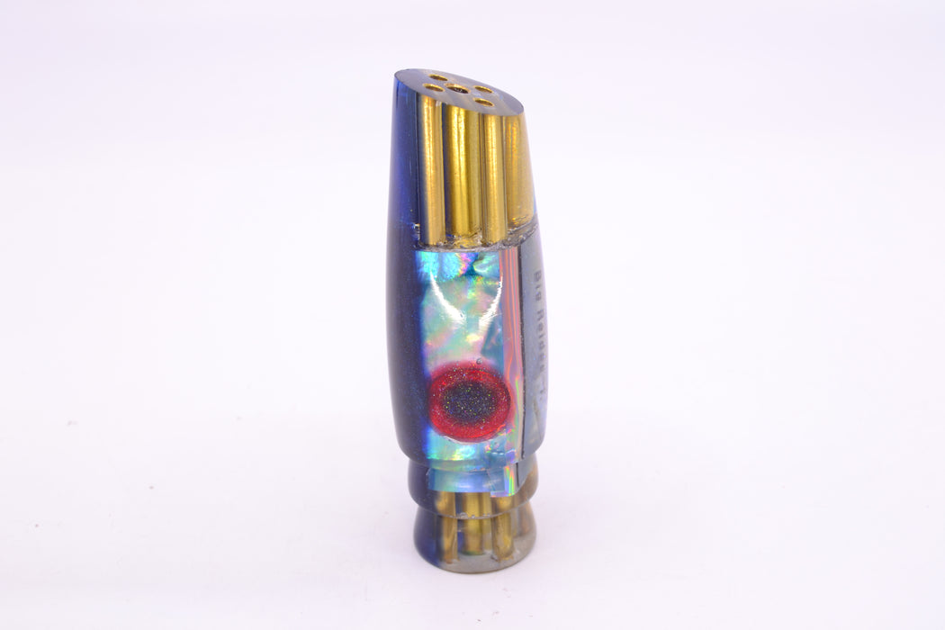 Big Reidee Lures Ice Blue Awabi Blue Back Black-Red Eyes 4-Hole Cut Face 9" 4.4oz