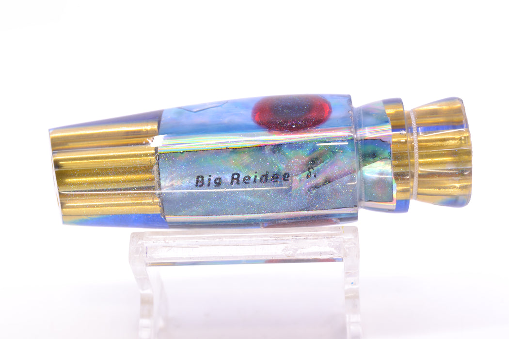Big Reidee Lures Ice Blue Awabi Blue Back Black-Red Eyes 4-Hole Cut Face 9" 4.4oz