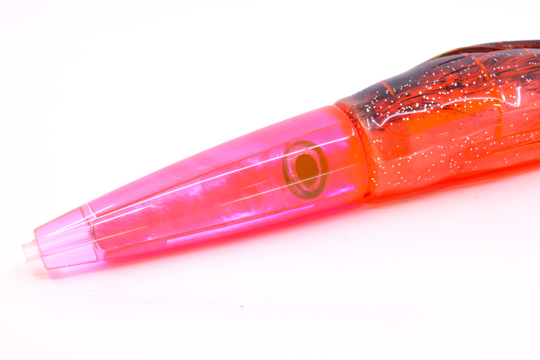 Moyes Lures Pink MOP Taxi Eyes Ono Rocket 9" 8oz Skirted Root Beer-Petrolero/Pink GZE