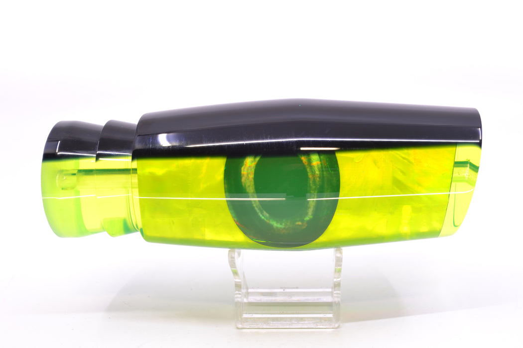 Moyes Lures Chartreuse MOP Black Back Taxi Eyes Razo Teaser 16" 23oz