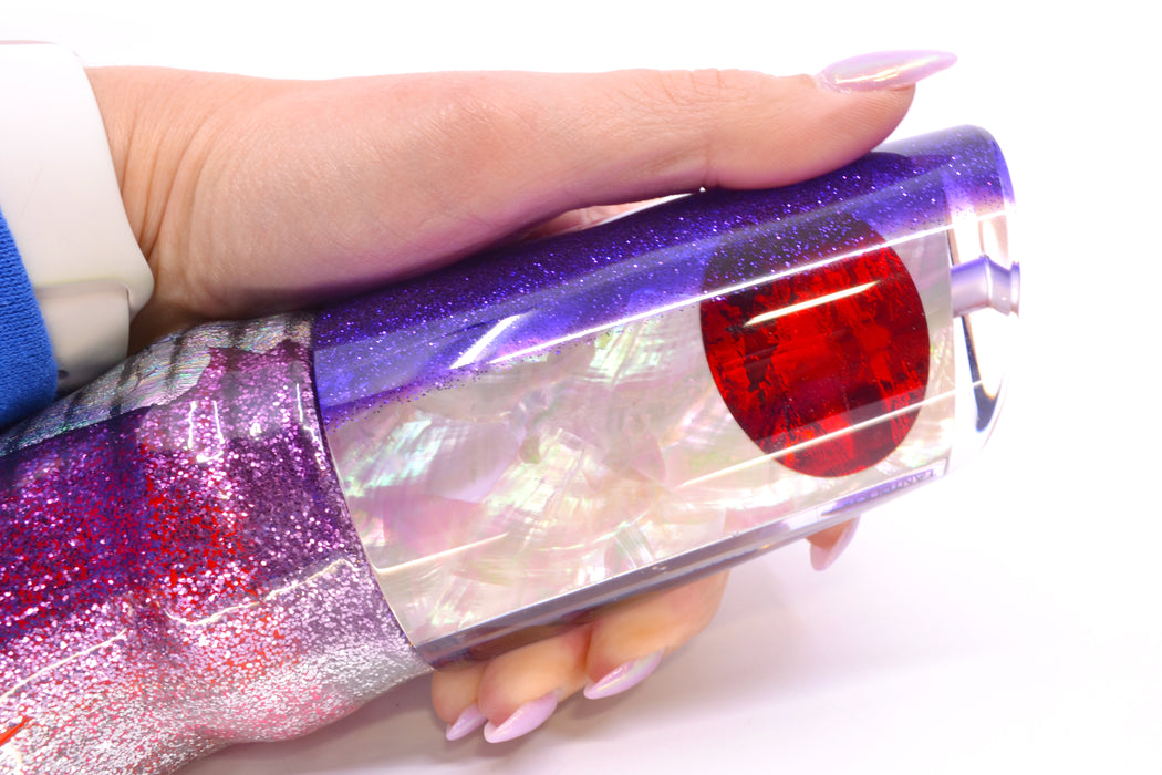 TANTRUM Lures White MOP Purple Back XXL Kaboom 16" 17oz Skirted Purple Aurora GZE