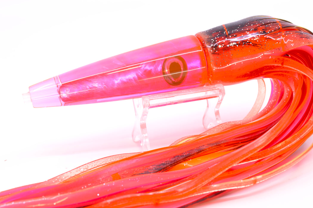 Moyes Lures Pink MOP Taxi Eyes Ono Rocket 9" 8oz Skirted Root Beer-Petrolero/Pink GZE