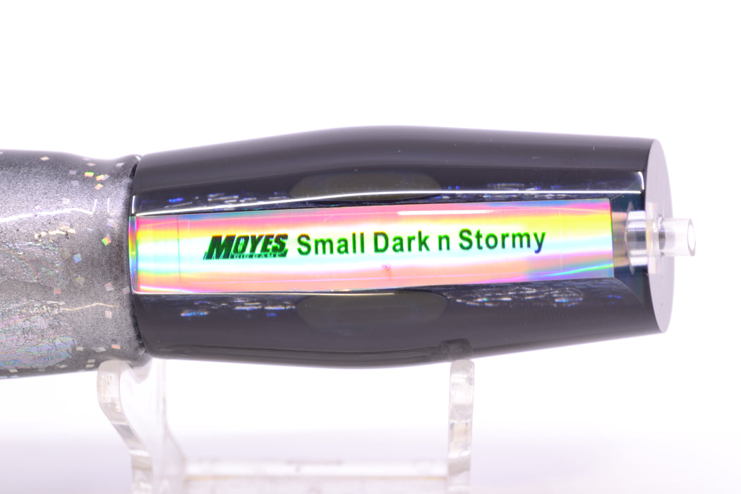 Moyes Lures Green-Blue Oil Slick Black Back Small Dark-N-Stormy 9" 4.5oz Skirted Black