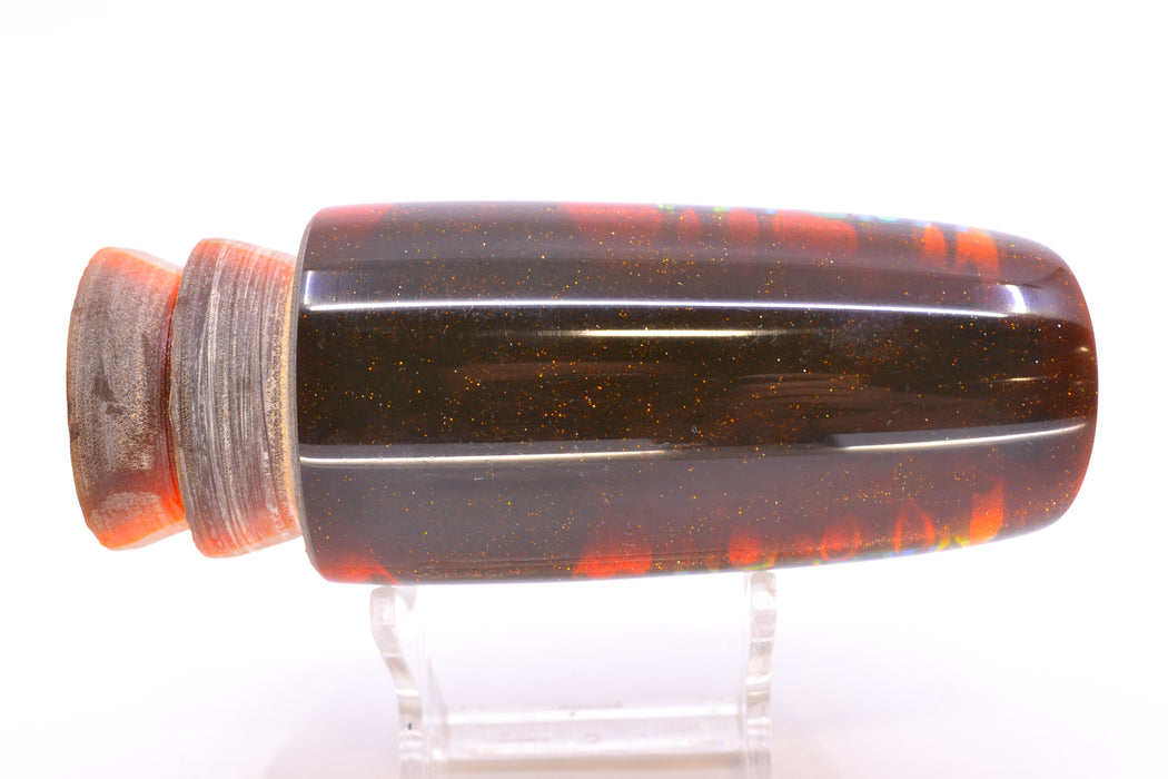 Coggin Lures Fire Dichro Black-Orange Back Black-Brown Eyes Copycat Plunger 14" 7oz