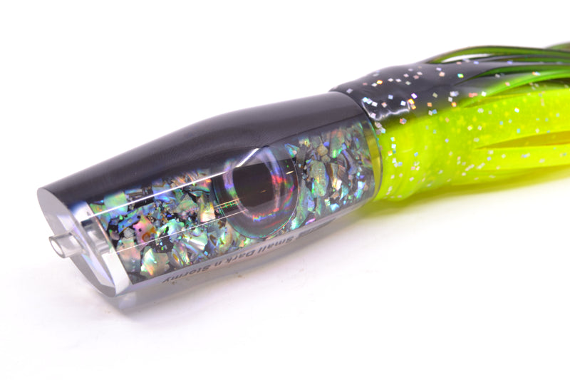 Moyes Lures S&P Black Back Taxi Eyes Small Dark-N-Stormy 9" 4.5oz Skirted Magic Johnson