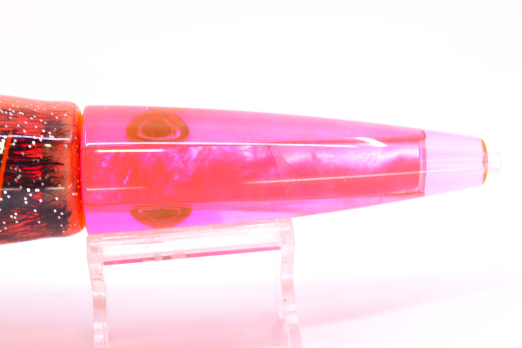 Moyes Lures Pink MOP Taxi Eyes Ono Rocket 9" 8oz Skirted Root Beer-Petrolero/Pink GZE
