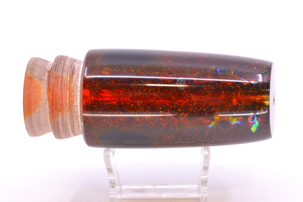 Coggin Lures Fire Dichro Black-Orange Back Black-Brown Eyes Copycat Plunger 14" 7oz