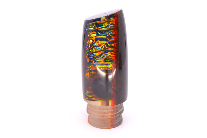 Coggin Lures Fire Dichro Black-Orange Back Black-Brown Eyes Copycat Plunger 14" 7oz