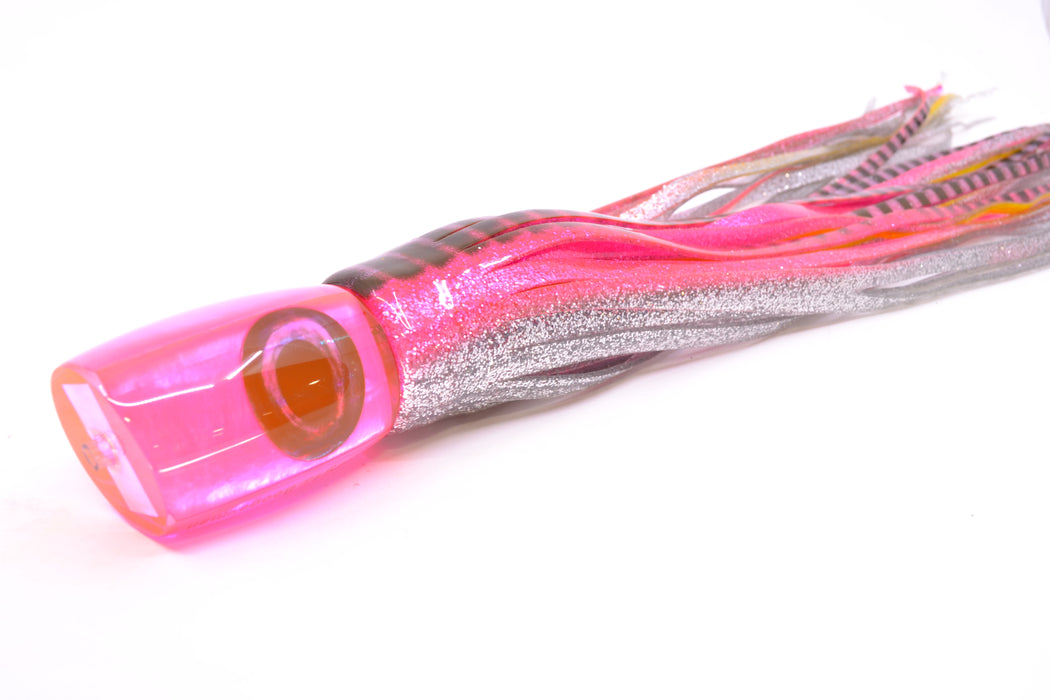 Moyes Lures Fluorescent Pink MOP Taxi Eyes Boogeyman 12" 7oz Skirted Pink Aurora