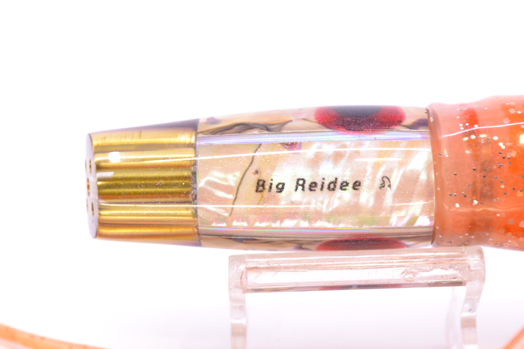 Big Reidee Lures Natural EKG Shell Root Beer Back 4-Hole Cut Face 9" 5.4oz Skirted