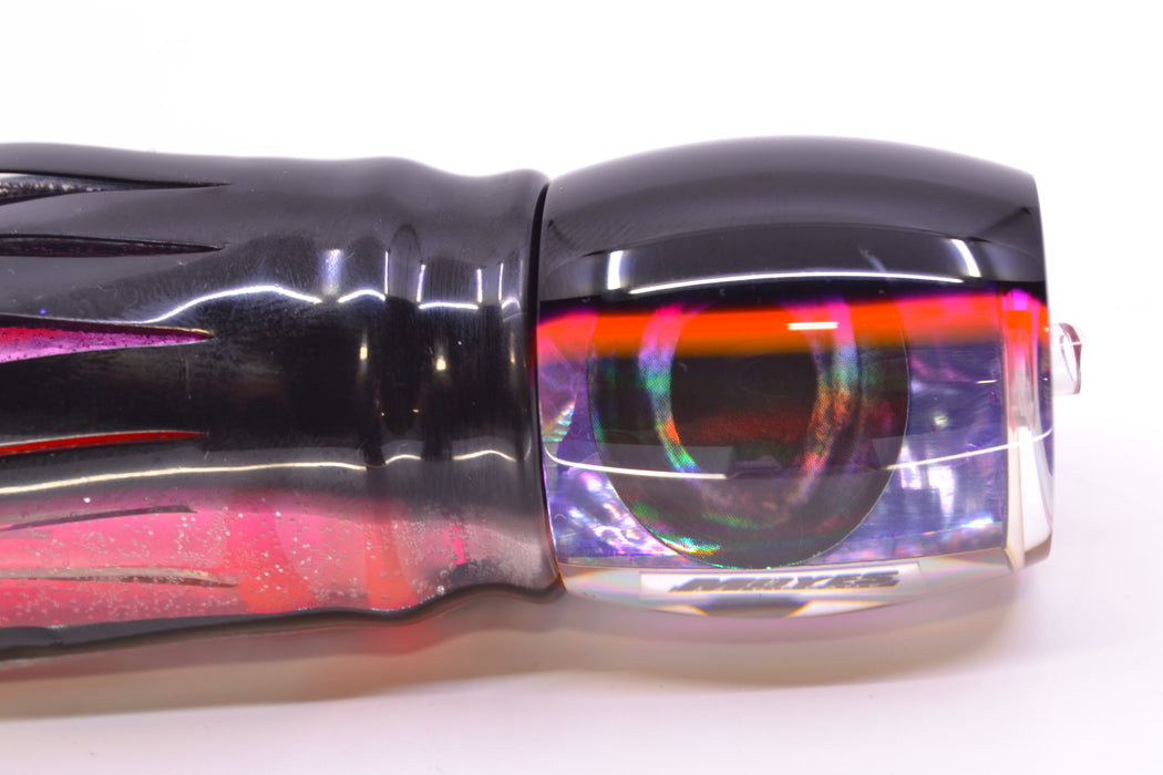 Moyes Lures Rainbow MOP Black-Pink Back Taxi Eyes Small Secret 9" 3oz Skirted Skipjack