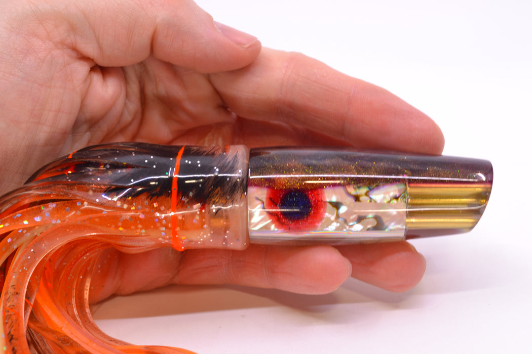 Big Reidee Lures Natural EKG Shell Root Beer Back 4-Hole Cut Face 9" 5.4oz Skirted