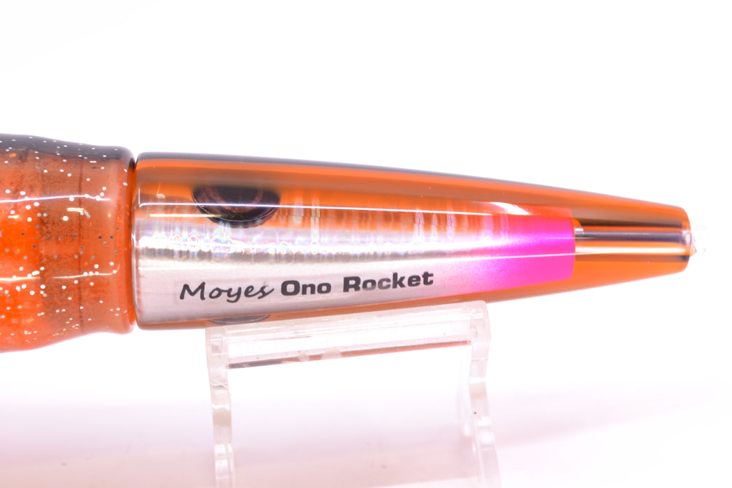 Moyes Lures Silver Aurora Black-Orange Back Taxi Eyes Ono Rocket 9" 8oz Skirted GZE