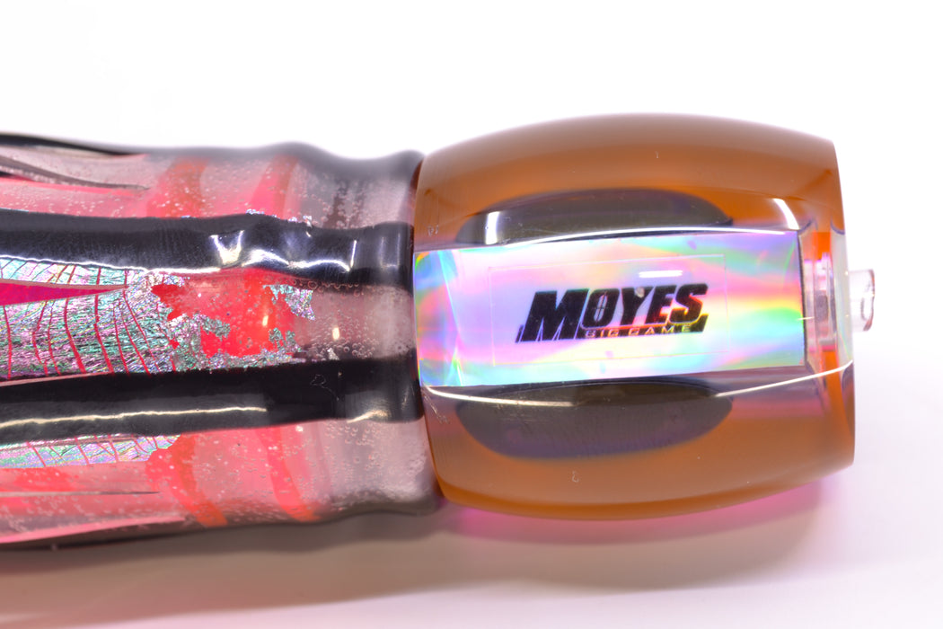 Moyes Lures Rainbow MOP Black-Pink Back Taxi Eyes Small Secret 9" 3oz Skirted Skipjack