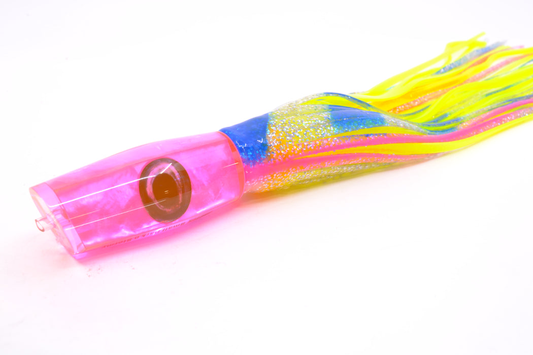 Moyes Lures Fluorescent Pink MOP Taxi Eyes Small Dark-N-Stormy 9" 4.5oz Skirted