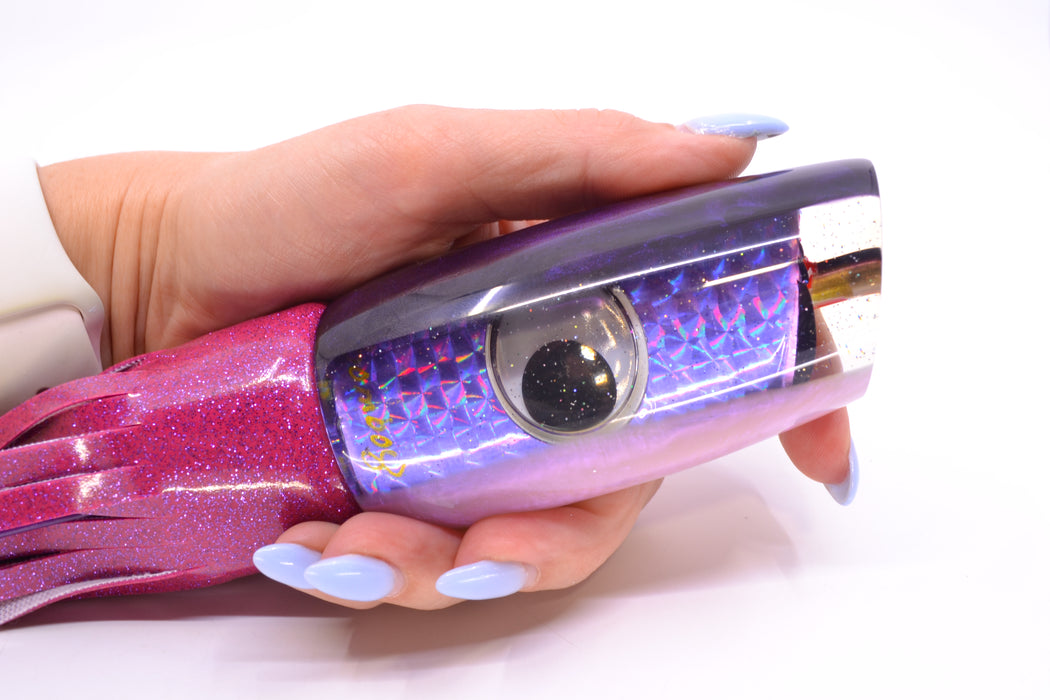 Bomboy Lures Purple Rainbow Scale Purple Back Doll Eyes Supernutt 14" 9.5oz Vinyl