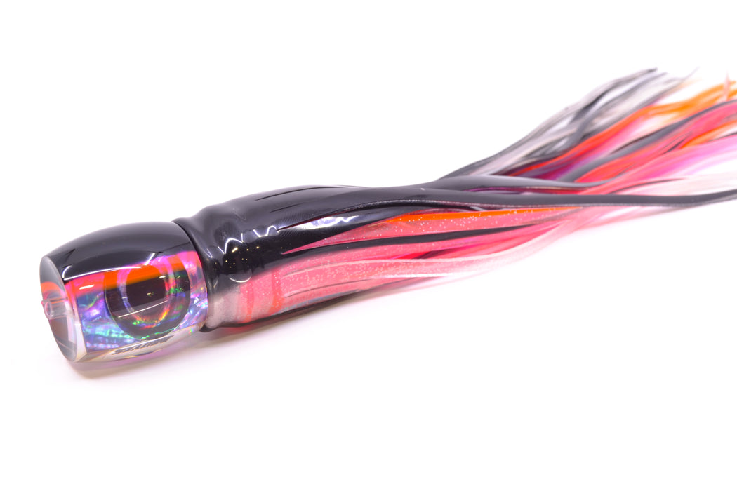 Moyes Lures Rainbow MOP Black-Pink Back Taxi Eyes Small Secret 9" 3oz Skirted Skipjack