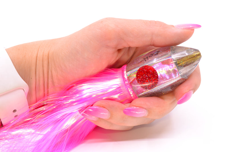 Marlin Magic Pink Awabi Jumbo Jetted Teardrop AP Bullet 9" 5.2oz Strobez Pink/White GZE