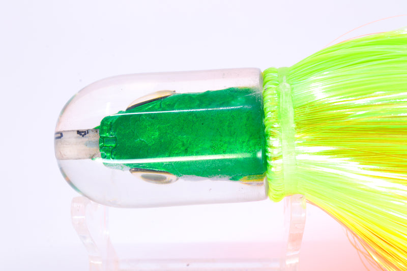Aloha Lures Green Back Yellow Fins Magic Malolo 9" 4oz Strobez Guacamaya
