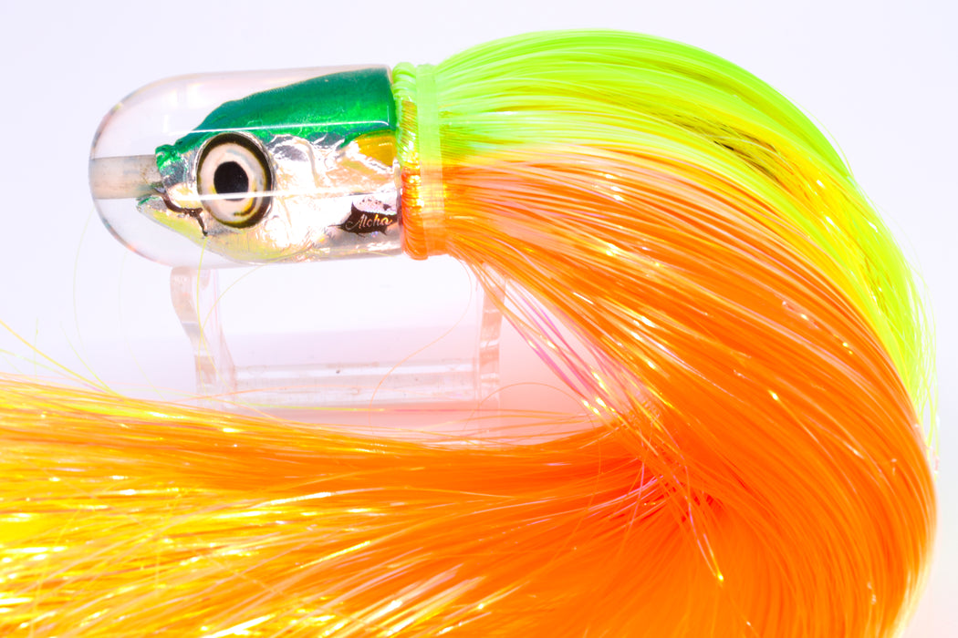 Aloha Lures Green Back Yellow Fins Magic Malolo 9" 4oz Strobez Guacamaya