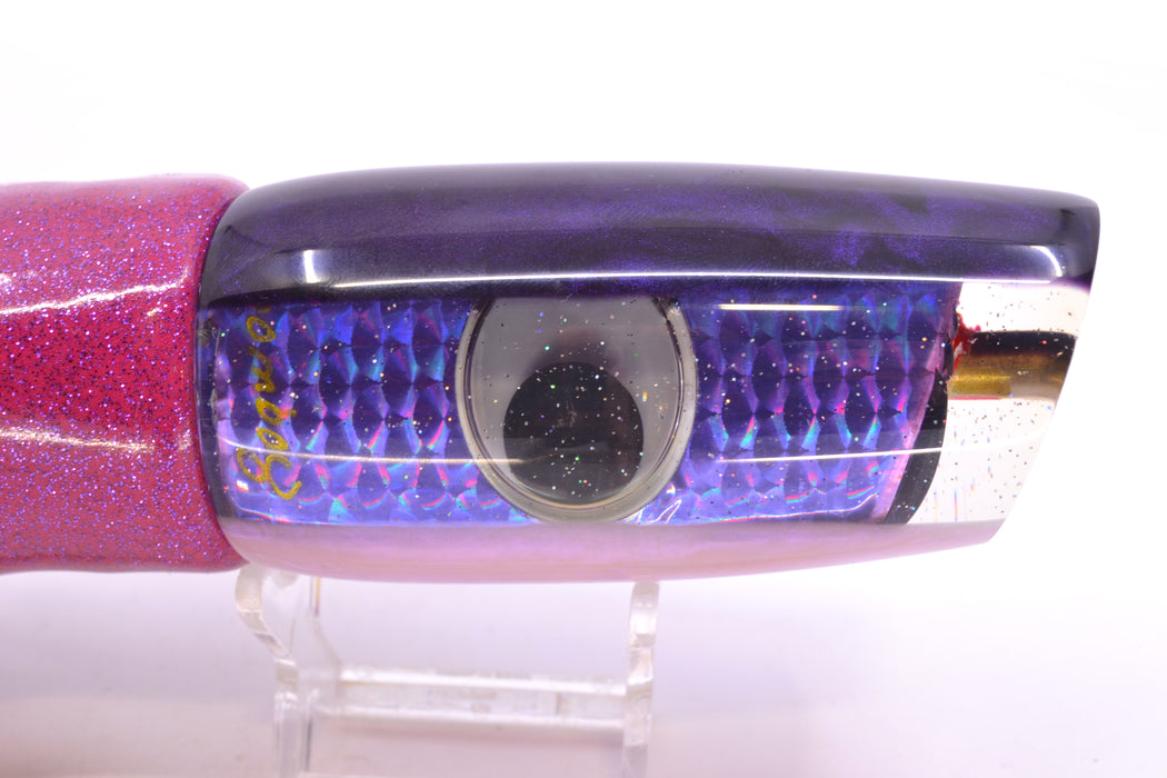 Bomboy Lures Purple Rainbow Scale Purple Back Doll Eyes Supernutt 14" 9.5oz Vinyl