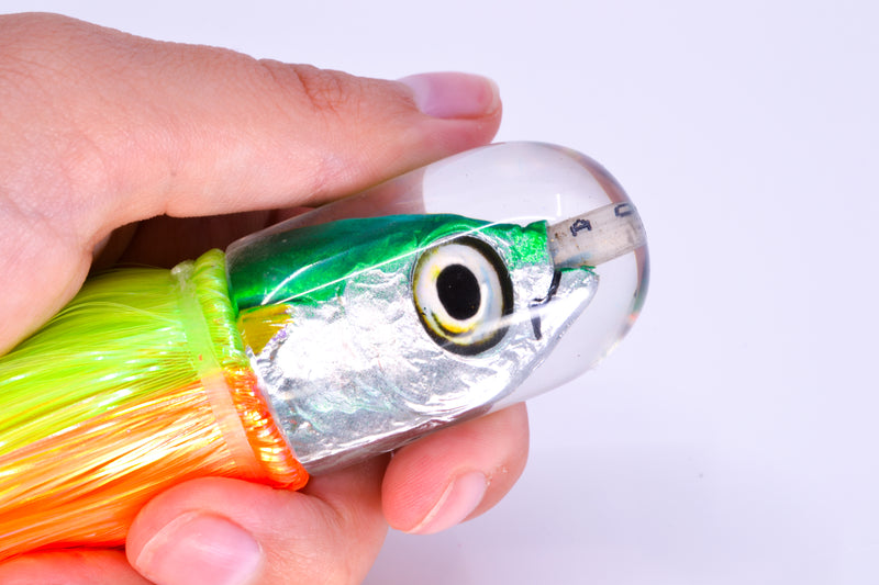 Aloha Lures Green Back Yellow Fins Magic Malolo 9" 4oz Strobez Guacamaya