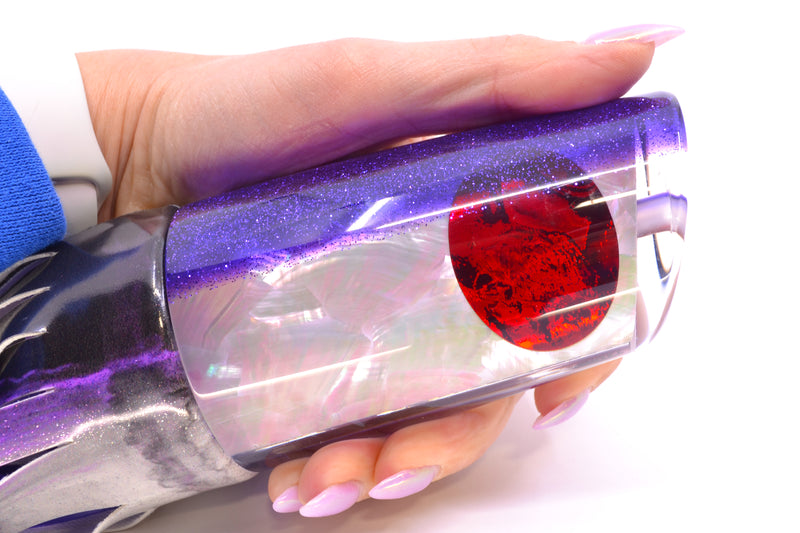 TANTRUM Lures White MOP Purple Back Red Eyes XXL Kaboom 16" 16oz FT Vinyl Purple Drip