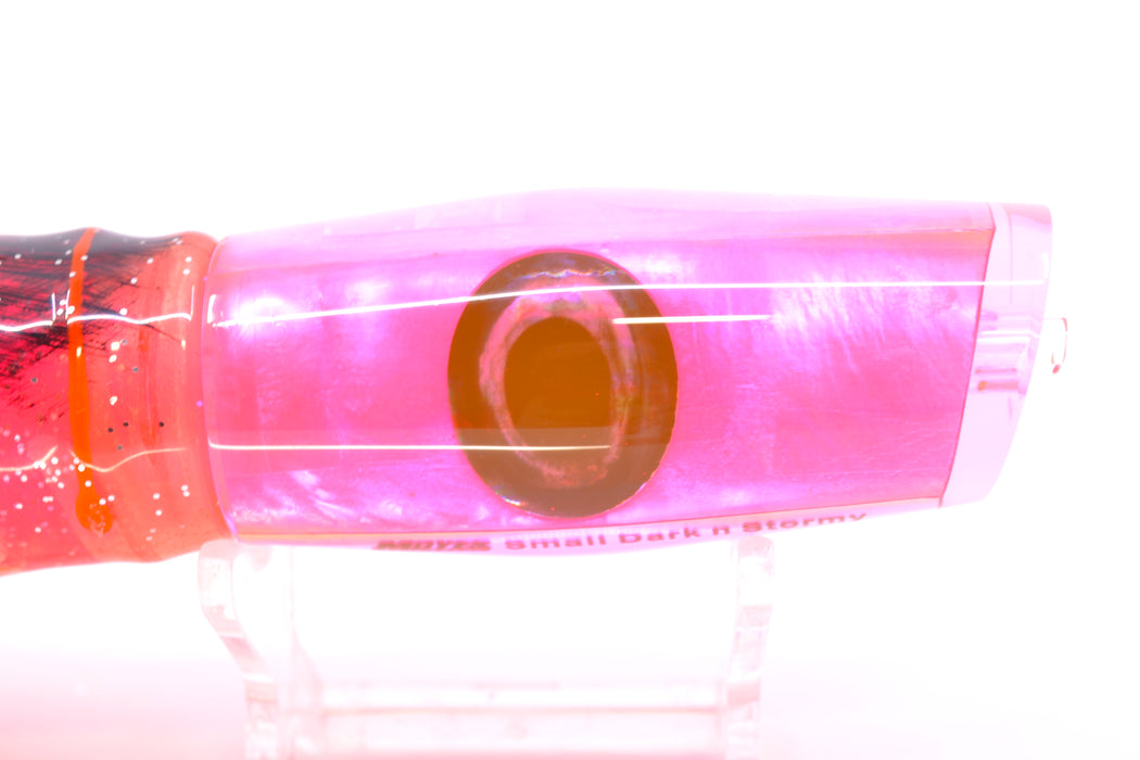 Moyes Lures Pink MOP Small Dark-N-Stormy 9" 4.5oz Skirted Root Beer-Petrolero *SCRATCHED*