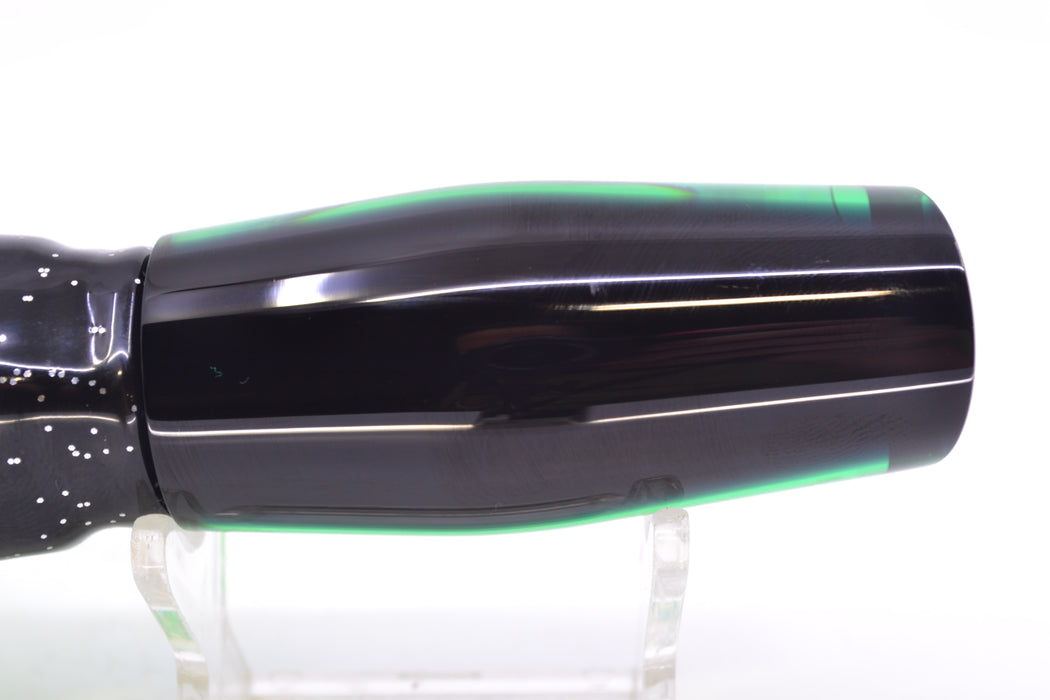 Moyes Lures Green MOP Black Back Taxi Eyes Small Dark-N-Stormy 9" 4.5oz Skirted