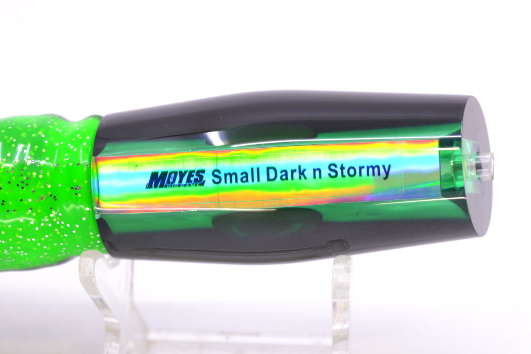 Moyes Lures Green MOP Black Back Taxi Eyes Small Dark-N-Stormy 9" 4.5oz Skirted