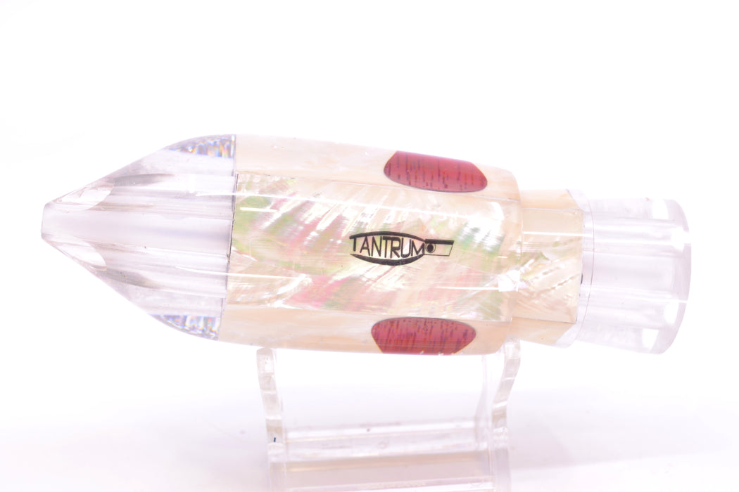 TANTRUM Lures White MOP Silver Glitter Back Red Eyes Large JetPack Bullet 12" 8.2oz GZE