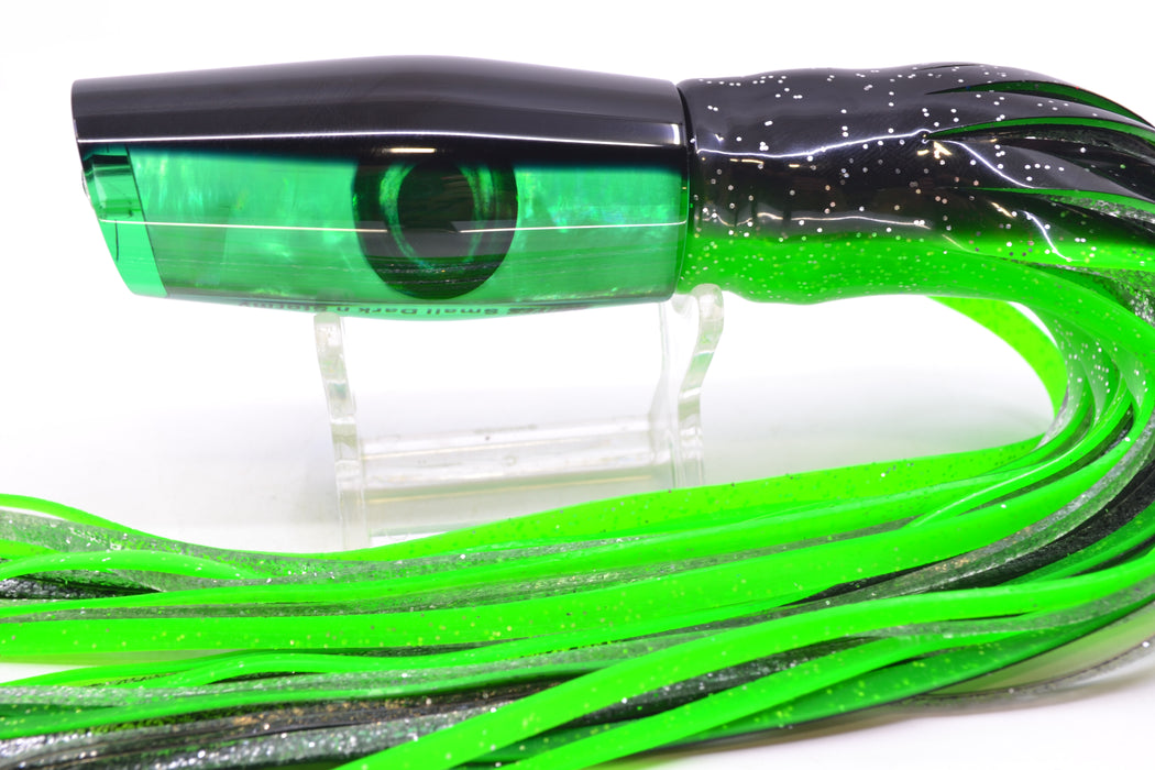 Moyes Lures Green MOP Black Back Taxi Eyes Small Dark-N-Stormy 9" 4.5oz Skirted