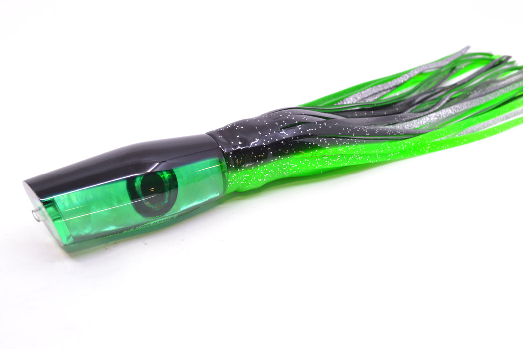 Moyes Lures Green MOP Black Back Taxi Eyes Small Dark-N-Stormy 9" 4.5oz Skirted