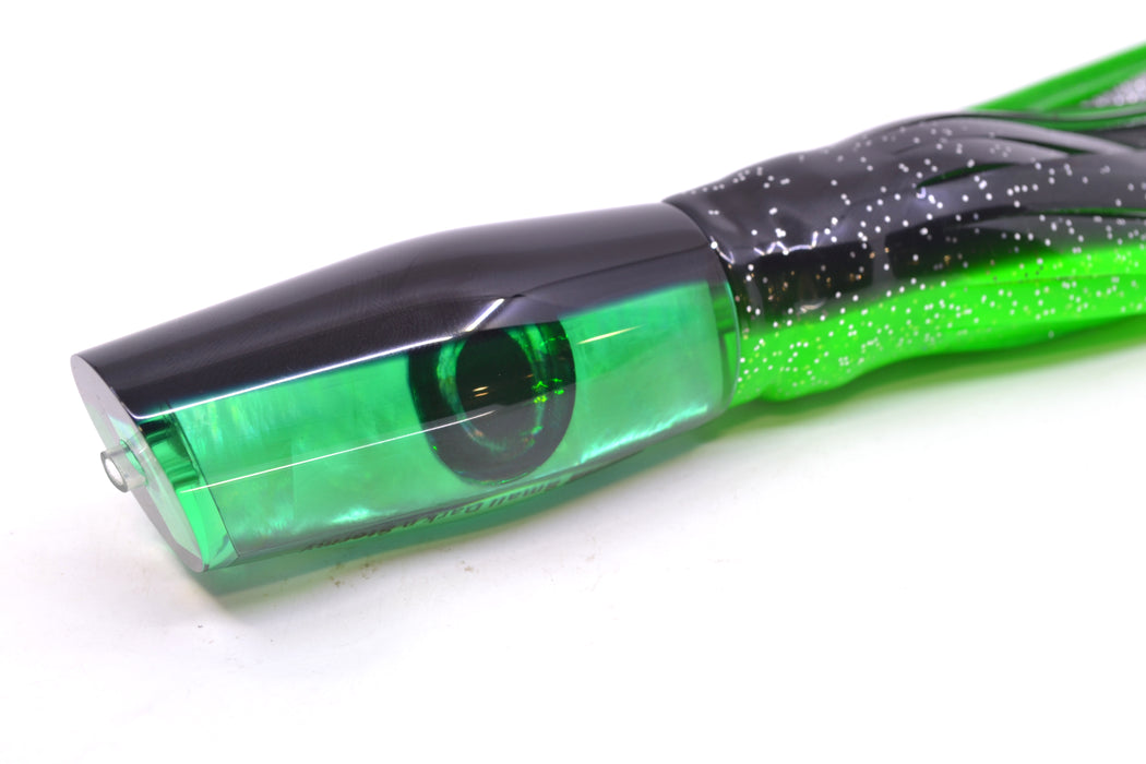 Moyes Lures Green MOP Black Back Taxi Eyes Small Dark-N-Stormy 9" 4.5oz Skirted