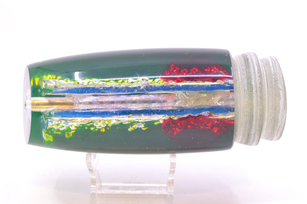 Coggin Lures Ice Dichro Blue-Yellow Back Black-Red Eyes Extreme Copycat Plunger 16" 15oz